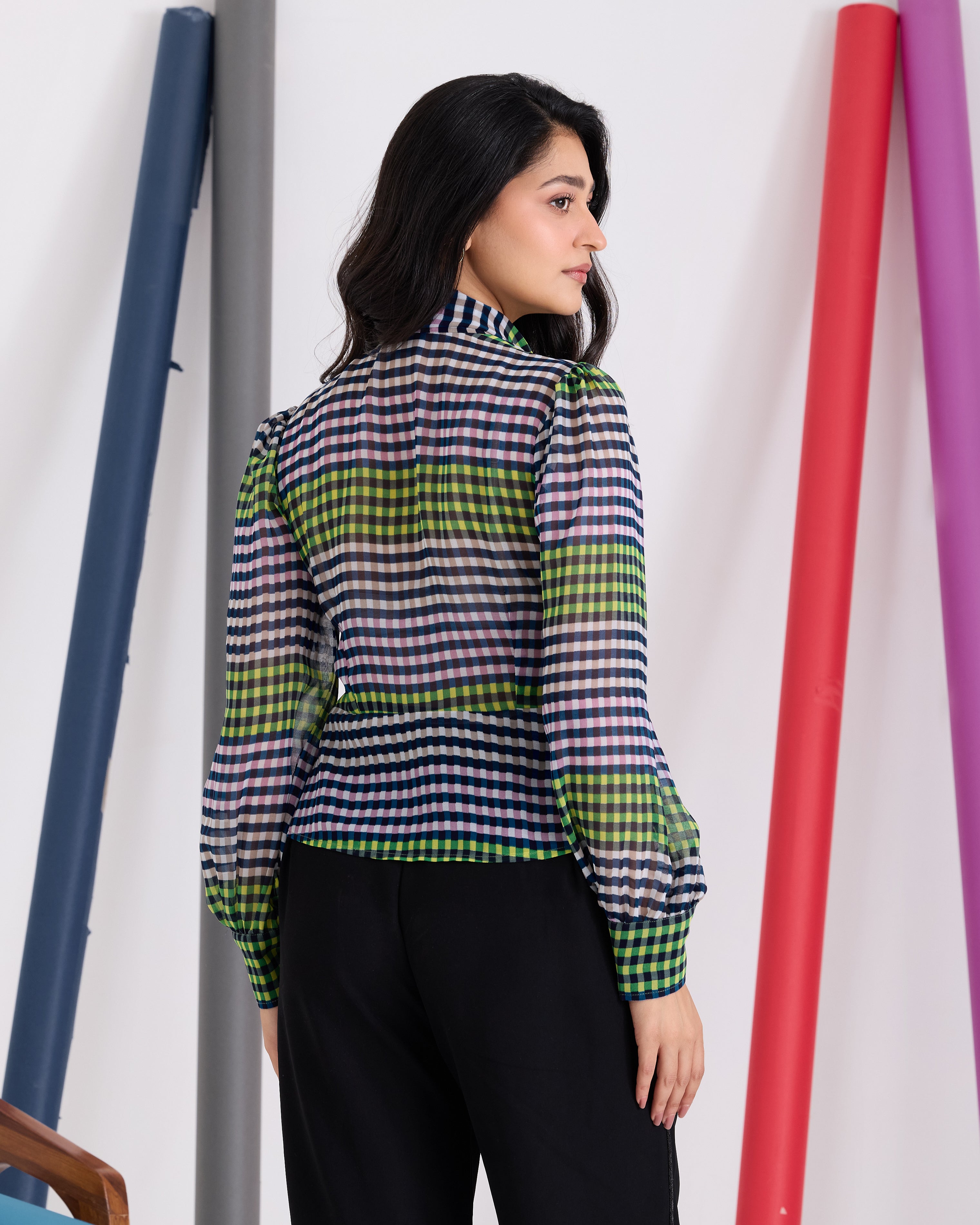 Cleo Checkered Top