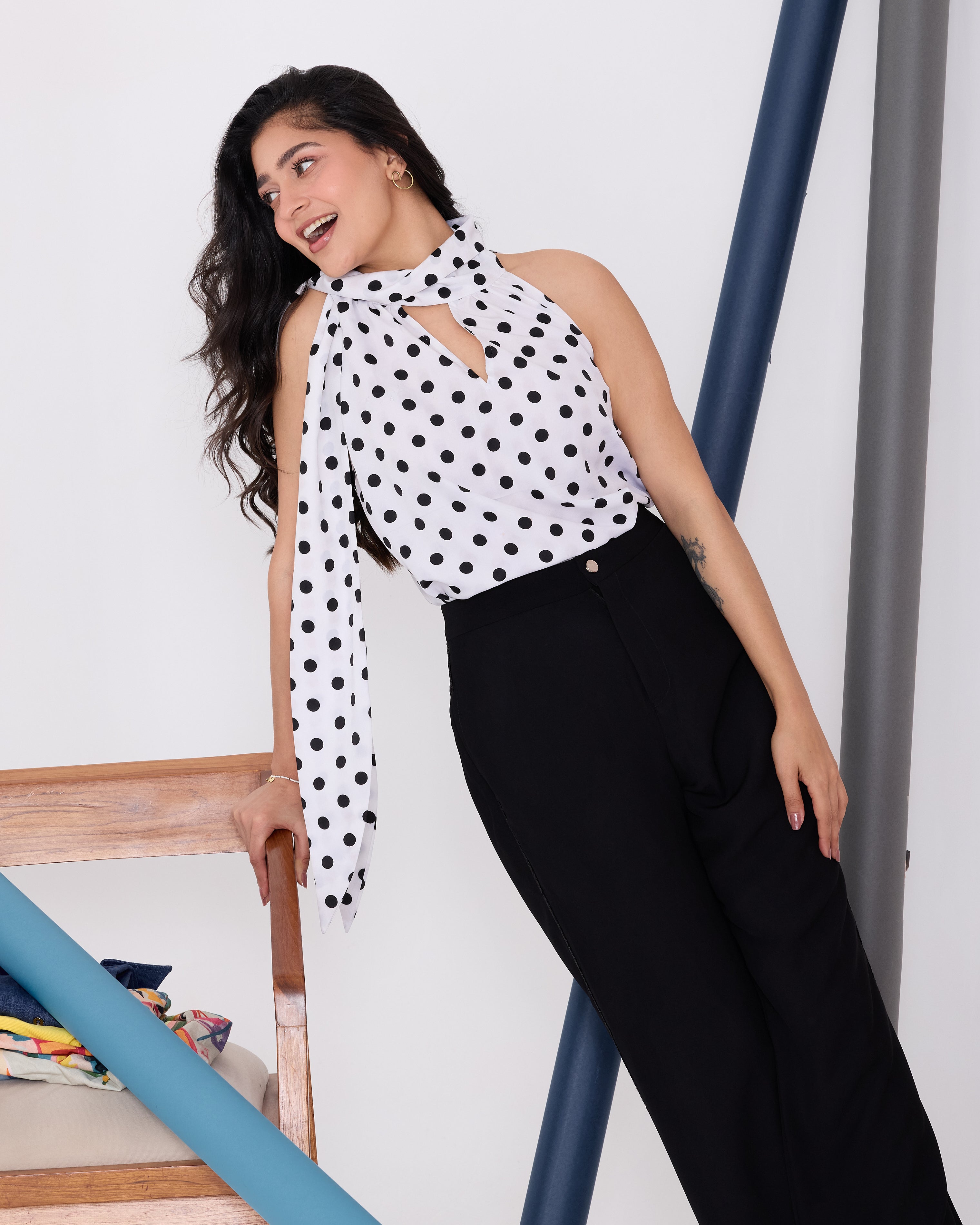 Elara Polka Top