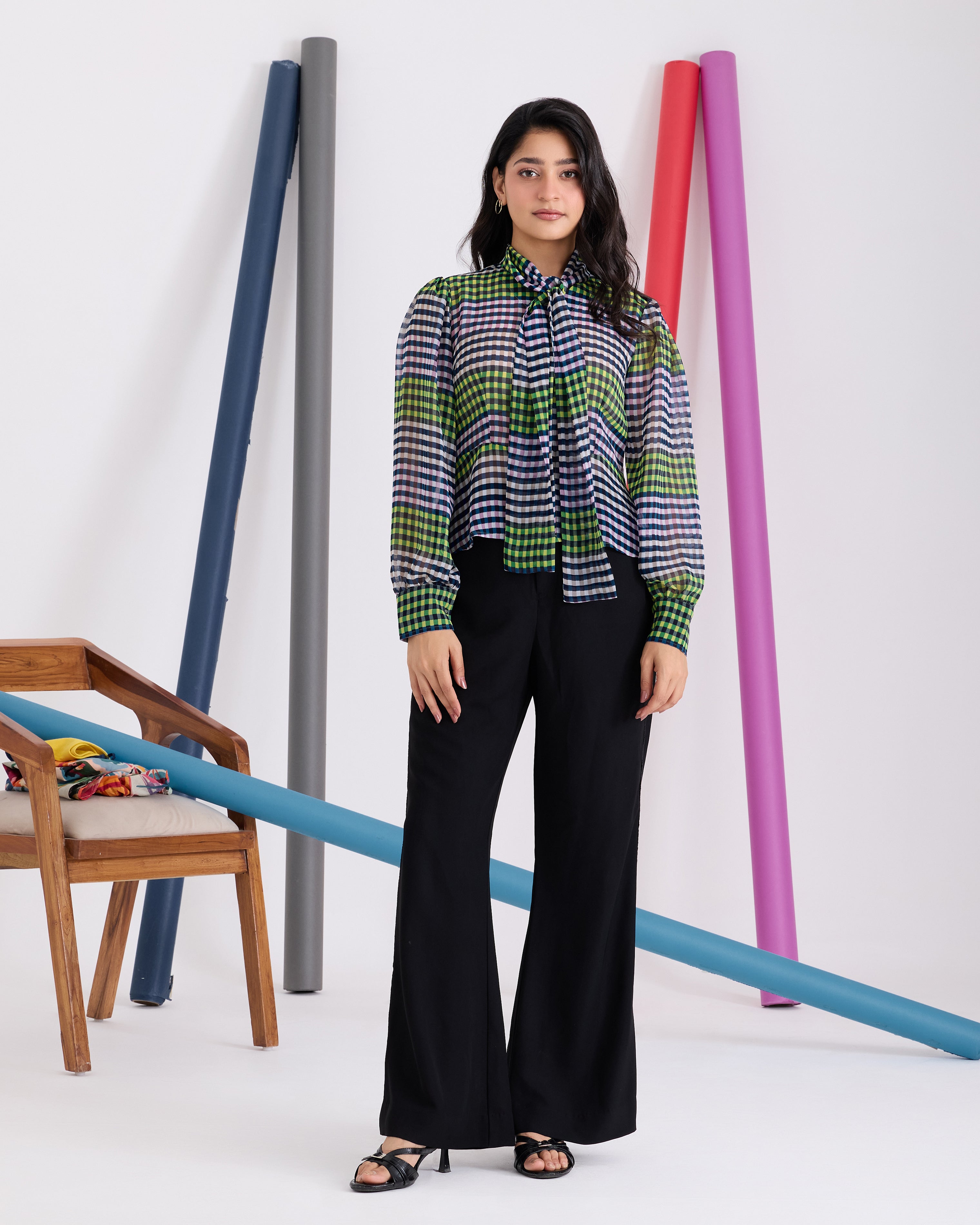 Cleo Checkered Top