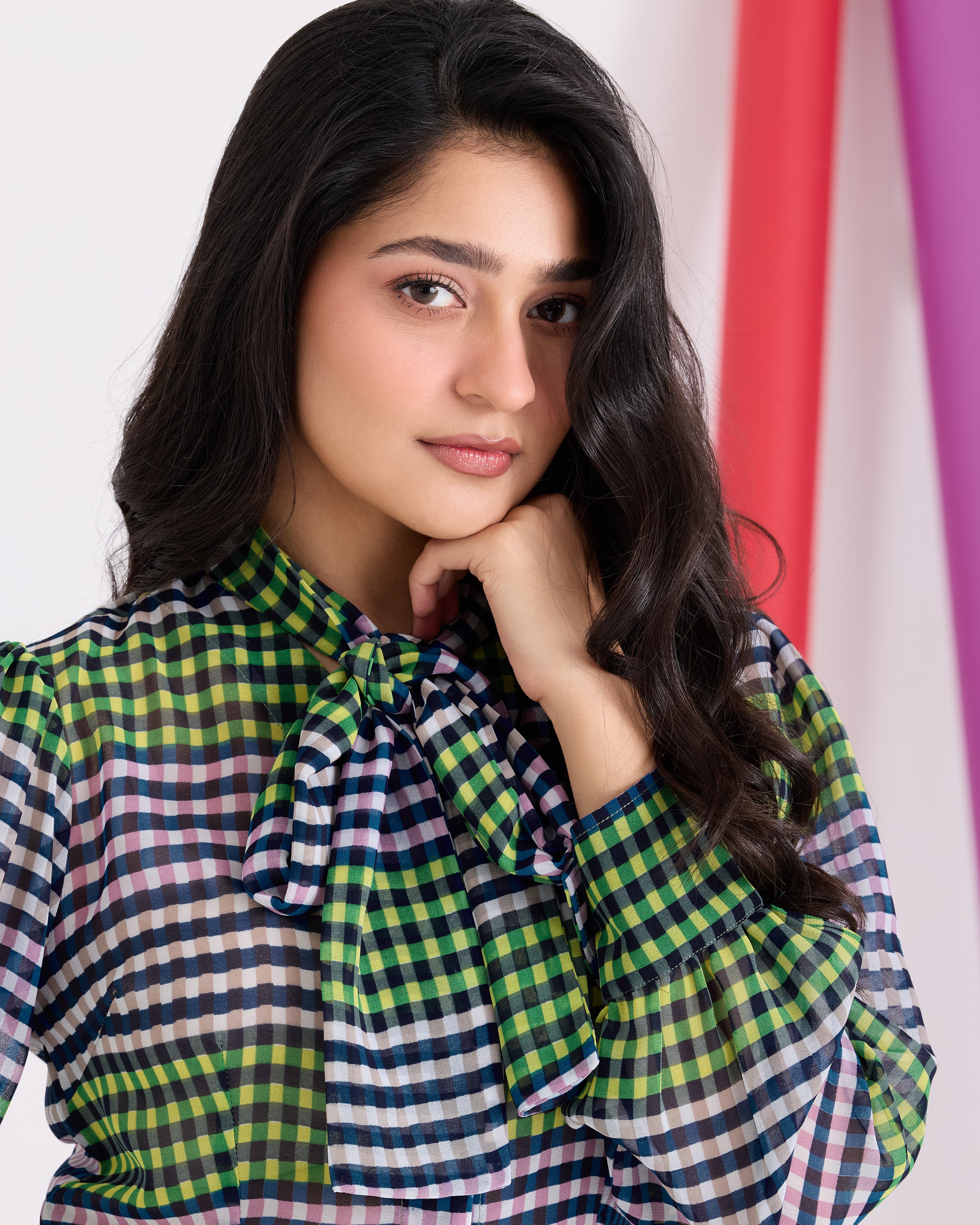 Cleo Checkered Top